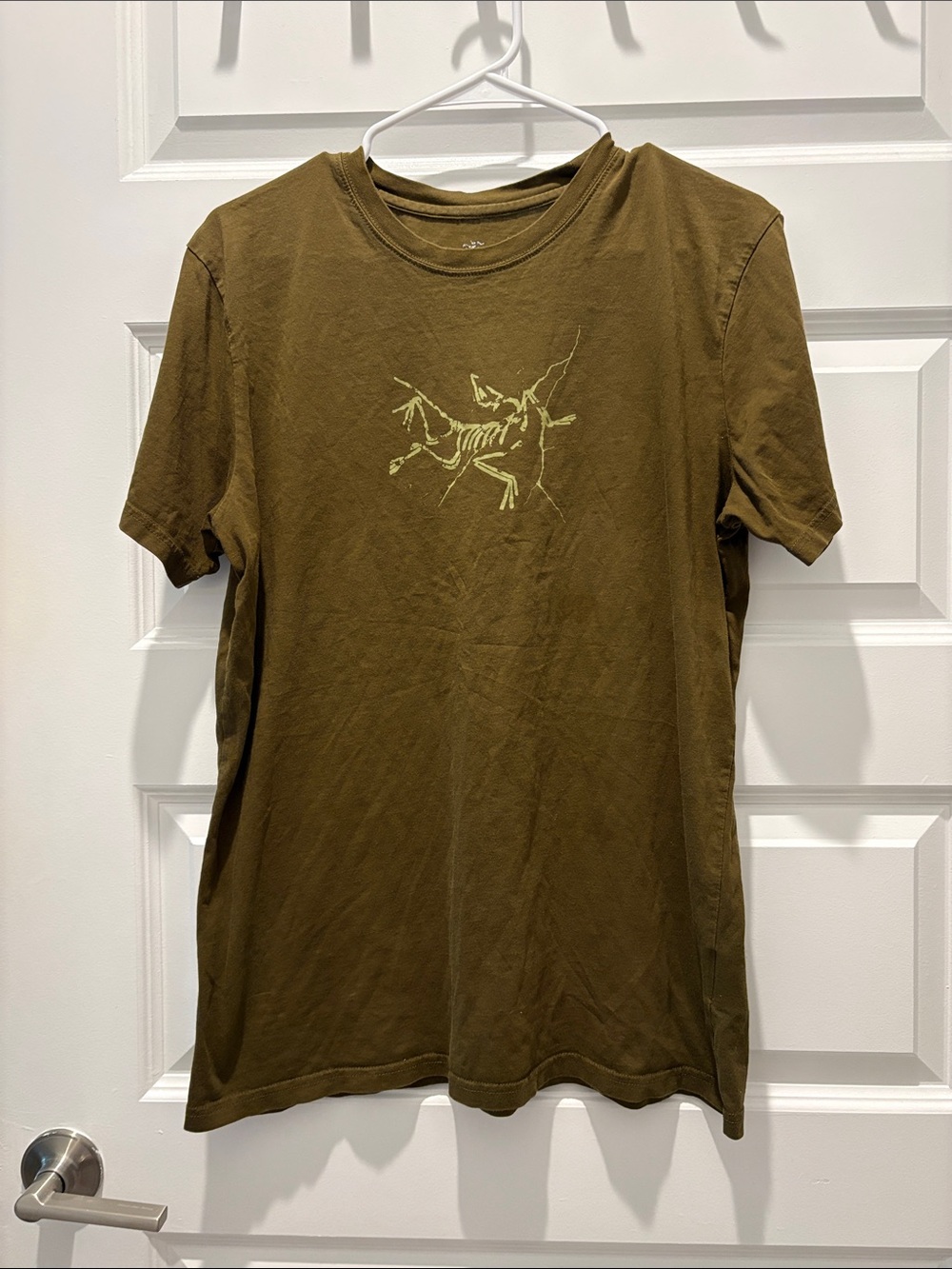 Arc'teryx Olive Crewneck Shirt with White Chest Logo
